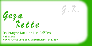 geza kelle business card